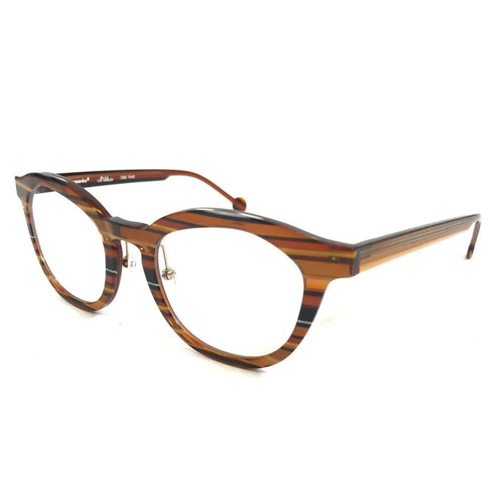 I.a. Eyeworks Eyeglasses Frames OSLO 937 Brown Horn Striped Abyssinian 51-22-140